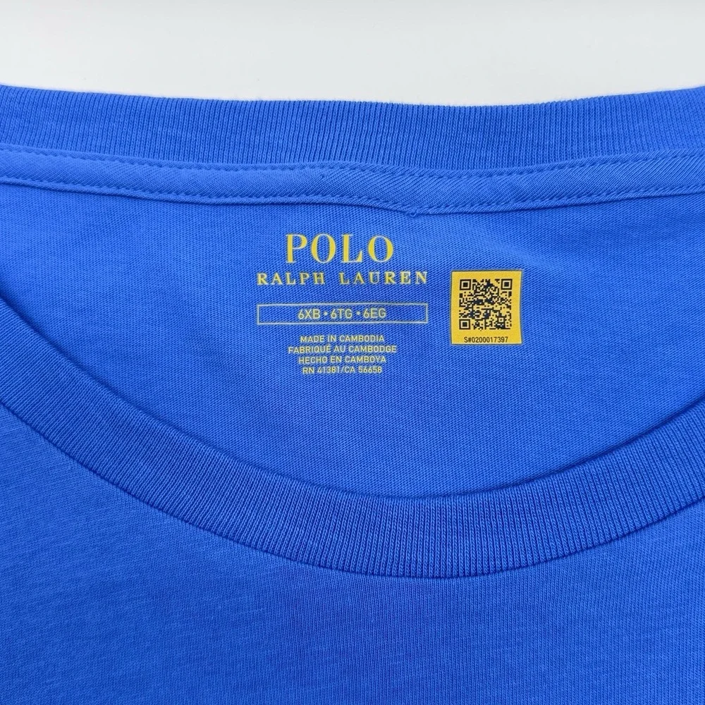 Polo Ralph Lauren Classic Blue Mens 6XB Big And Tall Crew Neck